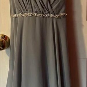 Elegant Gray Evening Dress